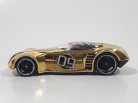 2009 Hot Wheels Track Stars Covelight Gold Chrome #09 Die Cast Toy Car Vehicle