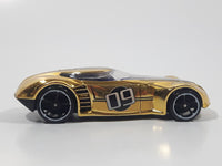 2009 Hot Wheels Track Stars Covelight Gold Chrome #09 Die Cast Toy Car Vehicle