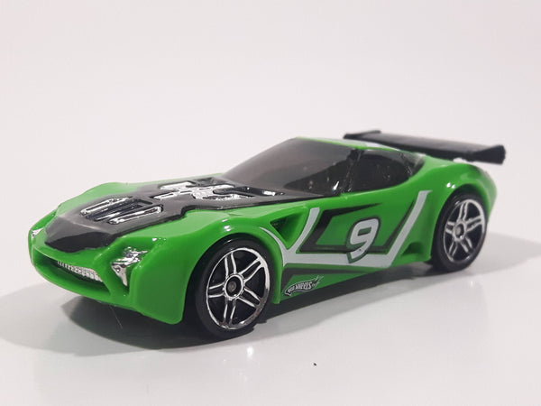 2009 Hot Wheels Track Stars Nerve Hammer Bright Green #9 Die Cast Toy Car Vehicle