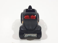 2002 Hot Wheels Baja Bug Volkswagen VW Beetle Matte Black w/ Flames Die Cast Toy Car Vehicle