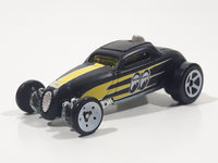 2009 Hot Wheels Modified Rides Sooo Fast Flat Black Die Cast Toy Car Vehicle with Rear Opening Hood