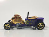 2010 Hot Wheels Hot Rods T-Bucket Purple Plastic Body Die Cast Toy Car Vehicle