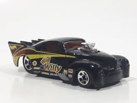 2001 Hot Wheels '41 Willys Metalflake Black Die Cast Toy Hot Rod Car Vehicle