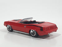 2010 Hot Wheels Mopar Mania Plymouth Barracuda Convertible Red Die Cast Toy Muscle Car Vehicle