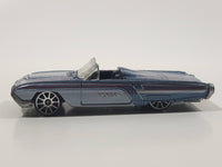 2003 Hot Wheels '63 T-Bird Metalflake Blue Grey Convertible Die Cast Toy Car Vehicle