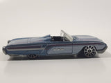 2003 Hot Wheels '63 T-Bird Metalflake Blue Grey Convertible Die Cast Toy Car Vehicle