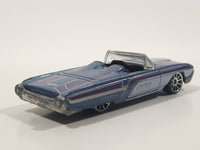 2003 Hot Wheels '63 T-Bird Metalflake Blue Grey Convertible Die Cast Toy Car Vehicle