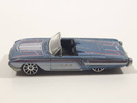 2003 Hot Wheels '63 T-Bird Metalflake Blue Grey Convertible Die Cast Toy Car Vehicle