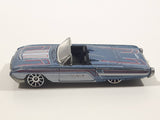 2003 Hot Wheels '63 T-Bird Metalflake Blue Grey Convertible Die Cast Toy Car Vehicle