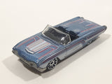 2003 Hot Wheels '63 T-Bird Metalflake Blue Grey Convertible Die Cast Toy Car Vehicle