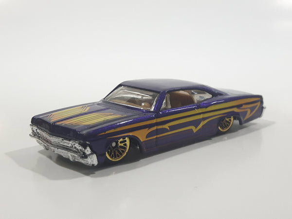 1998 Hot Wheels First Editions '65 Impala Metalflake Dark Purple Die Cast Toy Muscle Car Vehicle