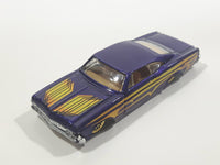 1998 Hot Wheels First Editions '65 Impala Metalflake Dark Purple Die Cast Toy Muscle Car Vehicle