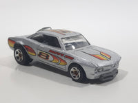 2003 Hot Wheels First Editions Vairy 8 Silver Die Cast Toy Muscle Car Vehicle