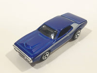 2010 Hot Wheels Mopar Mania '71 Plymouth GTX Metalflake Blue Die Cast Toy Muscle Car Vehicle