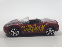 2002 Maisto Marvel The Amazing Spider-Man Plymouth Pronto Spyder Convertible Dark Red Die Cast Toy Car Vehicle