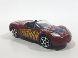 2002 Maisto Marvel The Amazing Spider-Man Plymouth Pronto Spyder Convertible Dark Red Die Cast Toy Car Vehicle