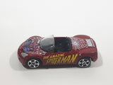 2002 Maisto Marvel The Amazing Spider-Man Plymouth Pronto Spyder Convertible Dark Red Die Cast Toy Car Vehicle