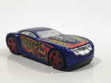 2006 Hot Wheels WWE Wrestling Sir Ominous Hulk Hogan Dark Blue Die Cast Toy Car Vehicle