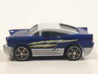 Mega Bloks Streetz Blue with White Roof Miniature Plastic Die Cast Toy Car Vehicle