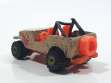 1996 Hot Wheels Street Eaters Roll Patrol Jeep CJ Trailbuster Tan Beige Brown Die Cast Toy Car Vehicle