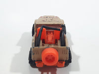 1996 Hot Wheels Street Eaters Roll Patrol Jeep CJ Trailbuster Tan Beige Brown Die Cast Toy Car Vehicle