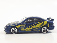 2002 Hot Wheels Tuners Honda Civic SI Metalflake Dark Blue Die Cast Toy Car Vehicle