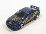 2002 Hot Wheels Tuners Honda Civic SI Metalflake Dark Blue Die Cast Toy Car Vehicle