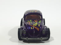 1997 Hot Wheels 1953-57 Volkswagen VW Bug Purple Die Cast Toy Car Vehicle 3 Spoke Wheels Version