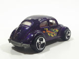 1997 Hot Wheels 1953-57 Volkswagen VW Bug Purple Die Cast Toy Car Vehicle 3 Spoke Wheels Version