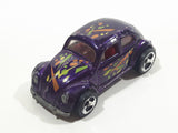 1997 Hot Wheels 1953-57 Volkswagen VW Bug Purple Die Cast Toy Car Vehicle 3 Spoke Wheels Version