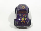 1997 Hot Wheels 1953-57 Volkswagen VW Bug Purple Die Cast Toy Car Vehicle 3 Spoke Wheels Version