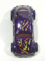 1997 Hot Wheels 1953-57 Volkswagen VW Bug Purple Die Cast Toy Car Vehicle 3 Spoke Wheels Version