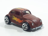 2001 Hot Wheels 1953-57 Volkswagen VW Bug Flat Brown Die Cast Toy Car Vehicle