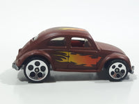 2001 Hot Wheels 1953-57 Volkswagen VW Bug Flat Brown Die Cast Toy Car Vehicle