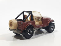 1983 Hot Wheels Jeep CJ-7 Brown Die Cast Toy Car Vehicle