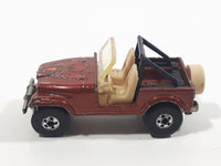 1983 Hot Wheels Jeep CJ-7 Brown Die Cast Toy Car Vehicle