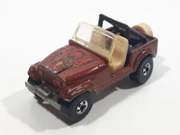 1983 Hot Wheels Jeep CJ-7 Brown Die Cast Toy Car Vehicle