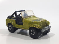 1990 Hot Wheels Automatic Color Racers Jeep CJ-7 Olive Green Die Cast Toy Car Vehicle