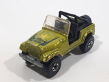 1990 Hot Wheels Automatic Color Racers Jeep CJ-7 Olive Green Die Cast Toy Car Vehicle