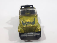 1990 Hot Wheels Automatic Color Racers Jeep CJ-7 Olive Green Die Cast Toy Car Vehicle