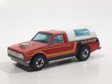 Vintage 1982 Hot Wheels Hi Rakers Dodge D-50 Pickup Truck Red with White Canopy Die Cast Toy Car Vehicle