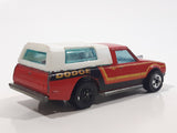 Vintage 1982 Hot Wheels Hi Rakers Dodge D-50 Pickup Truck Red with White Canopy Die Cast Toy Car Vehicle