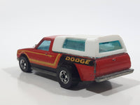 Vintage 1982 Hot Wheels Hi Rakers Dodge D-50 Pickup Truck Red with White Canopy Die Cast Toy Car Vehicle