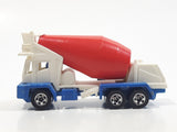 1992 Hot Wheels Oshkosh Cement Mixer White Blue Red Die Cast Toy Truck Construction Vehicle