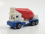 1992 Hot Wheels Oshkosh Cement Mixer White Blue Red Die Cast Toy Truck Construction Vehicle