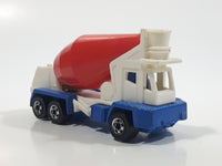 1992 Hot Wheels Oshkosh Cement Mixer White Blue Red Die Cast Toy Truck Construction Vehicle