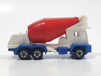 1992 Hot Wheels Oshkosh Cement Mixer White Blue Red Die Cast Toy Truck Construction Vehicle