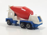 1992 Hot Wheels Oshkosh Cement Mixer White Blue Red Die Cast Toy Truck Construction Vehicle