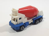 1992 Hot Wheels Oshkosh Cement Mixer White Blue Red Die Cast Toy Truck Construction Vehicle