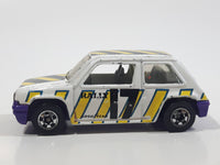 1991 Hot Wheels Renault 5 GT Turbo White Die Cast Toy Car Vehicle